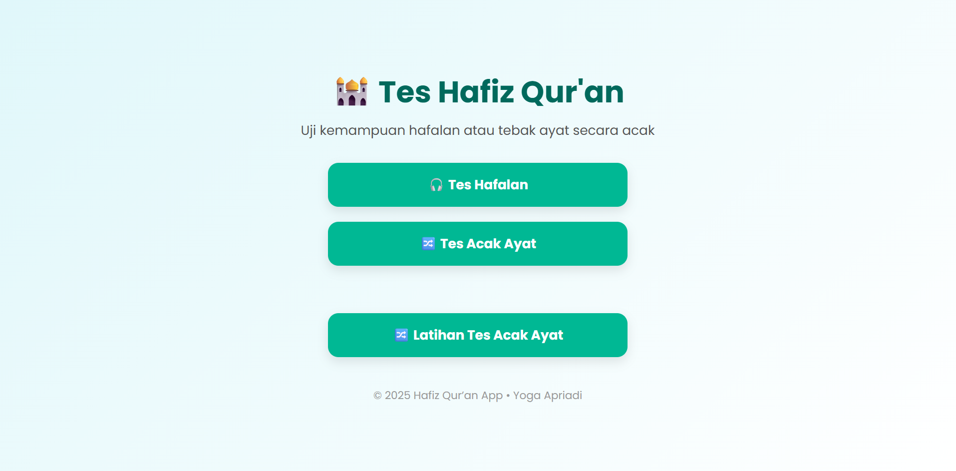 Proyek Tes Hafiz Qur'an oleh M. Yoga Apriadi